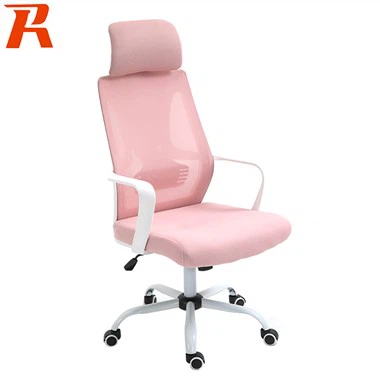 Bijela uredska stolica s naslonom za glavu